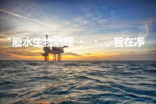 “廢水生物處理，旨在凈化水源，守護(hù)碧水藍(lán)天”